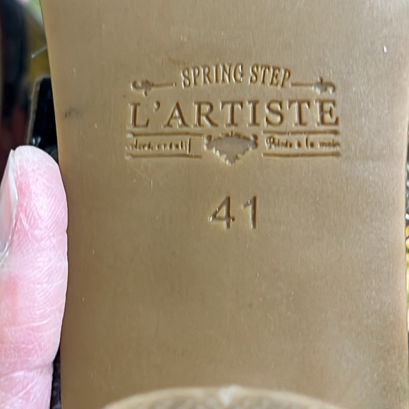 Spring Step L'Artiste Women's Agalla Leather Sandals size 41 Floral Boho Artsy - Picture 13 of 13